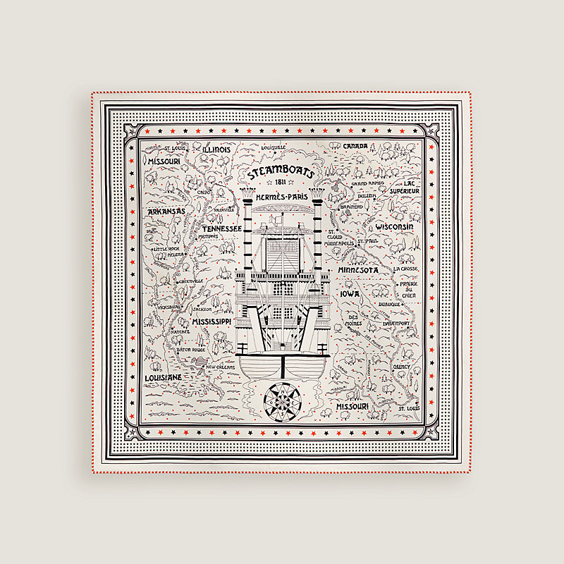 HERMES バンダナ 555 Steamboats bandana 55 | Hermès Mainland China